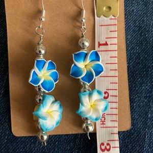 Blue and Silver Hawaiian Earings